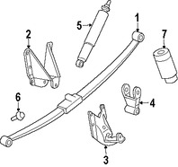 Foto de Percha de Hoja de Muelle Original para Ford F-250 1997 1998 1999 Lincoln Blackwood 2002 Marca FORD Nmero de Parte F75Z5775BC