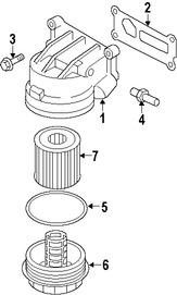 Foto de Adaptador del Filtro de aceite del Motor Original para Ford Escape Ford Fusion Mercury Mariner Mercury Milan Marca FORD Nmero de Parte 1S7Z6881BA