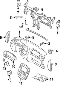 Foto de Rejilla de Aire Ventilacion del Tablero Original para Ford Escape Mercury Mariner Marca FORD Nmero de Parte YL8Z78045G02AAA