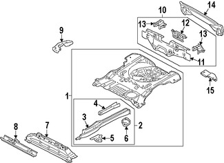 Foto de Travesano Plataforma de Piso Original para Ford Escape Mercury Mariner Marca FORD Nmero de Parte 8L8Z7811644A