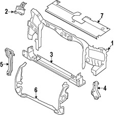 Foto de Barra sujecin soporte del radiador Original para Ford Escape Mercury Mariner Marca FORD Nmero de Parte 8L8Z16138B