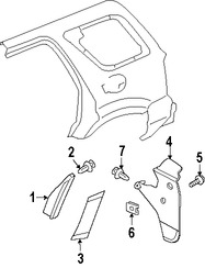 Foto de Guarda lodo Original para Ford Escape Mercury Mariner Marca FORD Nmero de Parte 8L8Z16A550B