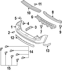 Foto de Tornillo de cubierta de parachoques Original para Ford Escape Mercury Mariner Marca FORD Nmero de Parte W706607S901