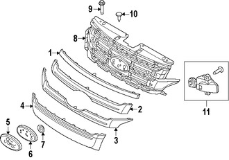 Foto de Molde de rejilla Original para Ford Edge 2011 2012 2013 2014 Marca FORD Nmero de Parte BT4Z8200A