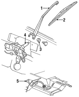 Foto de Motor Limpiaparabrisas Vidrio Trasero Original para Ford Windstar 1998 1995 1996 1997 Marca FORD Nmero de Parte F78Z17508AB