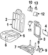 Foto de Cubierta del Mecanismo de Ajuste de Reclinacion de Asiento Original para Lincoln Navigator Ford Expedition Marca FORD Nmero de Parte 2L1Z78611A54AA