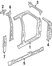 Foto de Pilar A de Carroceria Original para Ford Expedition Lincoln Navigator Marca FORD Nmero de Parte 7L1Z7802500A