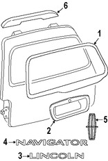 Foto de Alern / Spoiler Original para Lincoln Navigator 2003 2004 2005 2006 2007 2008 Marca FORD Nmero de Parte 3L1Z7844210AAE