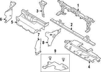 Foto de Barra sujecin soporte del radiador Original para Ford Expedition Lincoln Navigator Marca FORD Nmero de Parte 9L1Z16139A