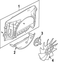 Foto de Cubierta de ventilador de enfriamiento del motor Original para Ford Expedition Ford F-150 Lincoln Navigator Marca FORD Nmero de Parte 9L3Z8146BA