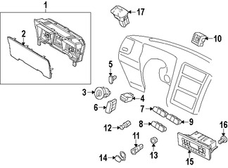 Foto de Interruptor Dimmer del tablero de instrumentos Original para Lincoln Navigator Marca FORD Nmero de Parte 7L7Z11691BA