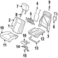 Foto de Cojin de Asiento Original para Lincoln Navigator 2007 2008 Marca FORD Nmero de Parte 7L7Z78632A22B