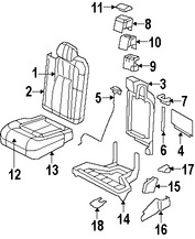 Foto de Panel posterior de Asiento Original para Ford Expedition Lincoln Navigator Marca FORD Nmero de Parte 4L1Z7861046AA