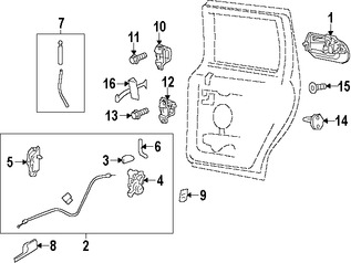 Foto de Manija exterior de puerta Original para Ford Expedition Lincoln Navigator Marca FORD Nmero de Parte 9L7Z7826605AG