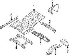 Foto de Travesano Plataforma de Piso Original para Ford Expedition 2006 2007 2008 Lincoln Navigator 2007 2008 Marca FORD Nmero de Parte 6L1Z78101C16A