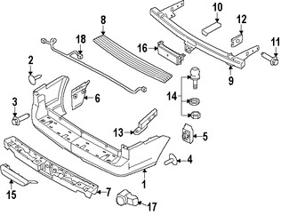 Foto de Cubierta del parachoques Original para Lincoln Navigator 2007 2008 Marca FORD Nmero de Parte 7L7Z17K835APTM