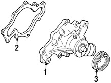 Foto de Polea de la bomba de agua del motor Original para Ford Mercury Lincoln Marca FORD Nmero de Parte F6TZ8509AA