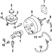 Foto de Empacadura de Booster Frenos de Potencia Original para Mercury  Ford Freestar Ford Mustang Marca FORD Nmero de Parte 4R3Z2B022AA