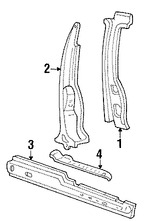 Foto de Refuerzo de Pilar B de Carroceria Original para Ford Freestar Ford Windstar Mercury Marca FORD Nmero de Parte 3F2Z1724321AA