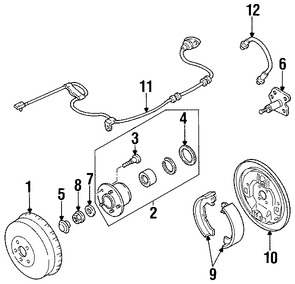 Foto de Zapata de Freno Original para Ford Windstar Mercury Marca FORD Nmero de Parte 2U2Z2V200LARM