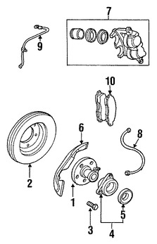 Foto de Cubierta de Polvo de Frenos Original para Lincoln Aviator 2003 2004 2005 Marca FORD Nmero de Parte 2C5Z2K004AB