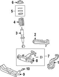 Foto de Aislante de Muelle Original para Lincoln Aviator 2003 2004 2005 Marca FORD Nmero de Parte 2C5Z5415AA