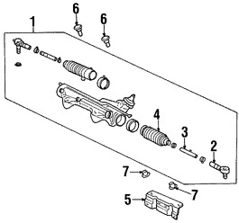 Foto de Buje de Montaje de Pin y Cremallera Original para Lincoln Aviator 2003 2004 2005 Marca FORD Nmero de Parte 2C5Z3F640BA