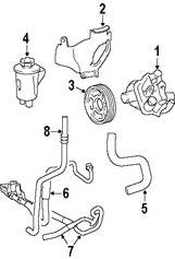 Foto de Bomba de Direccin Asistida Original para Lincoln Aviator 2003 2004 2005 Marca FORD Remanufacturado Nmero de Parte 2C5Z3A696AARM