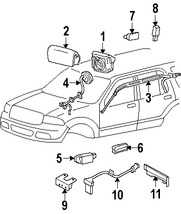 Foto de Mdulo de control del Air Bag Original para Lincoln Aviator 2003 Marca FORD Nmero de Parte 2C5Z14B321AA