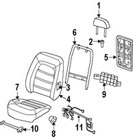 Foto de Panel posterior de Asiento Original para Lincoln Aviator 2003 2004 Marca FORD Nmero de Parte 2C5Z14B721AAA