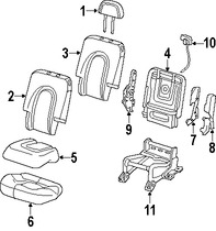 Foto de Bastidor de Asiento Original para Ford Explorer 2003 2004 2005 Lincoln Aviator 2003 2004 2005 Marca FORD Nmero de Parte 2C5Z7863160B