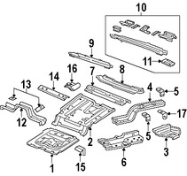 Foto de Travesano Plataforma de Piso Original para Ford Explorer Mercury Mountaineer Lincoln Aviator Marca FORD Nmero de Parte 8L2Z7811644A