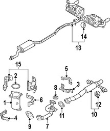 Foto de Empacadura de Tubo de Escape a Mltiple Original para Ford Mercury Lincoln Marca FORD Nmero de Parte 6E5Z5E241AA