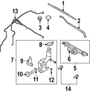 Foto de Motor de Limpiaparabrisas Original para Ford Edge Lincoln MKX Marca FORD Remanufacturado Nmero de Parte 8T4Z17508A