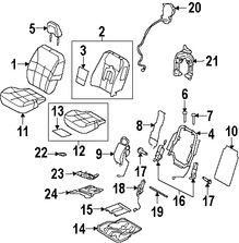 Foto de Panel posterior de Asiento Original para Lincoln MKX 2008 2009 2010 Marca FORD Nmero de Parte 8T4Z7860508AB