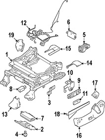 Foto de Interruptor Asiento Elctrico Original para Mercury Ford Lincoln Marca FORD Nmero de Parte 9F9Z14A701C