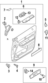 Foto de Interruptor de vidrio elctrico de la puerta Original para Lincoln MKX 2008 2009 2010 Marca FORD Nmero de Parte 8A1Z14529BA