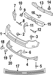 Foto de Barra de impacto de parachoque Original para Ford Edge Lincoln MKX Marca FORD Nmero de Parte 7T4Z17D826AA