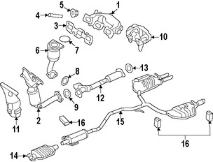 Foto de Empacadura de Tubo de Escape a Mltiple Original para Ford Escape Ford Fusion Mercury Milan Mercury Mariner Marca FORD Nmero de Parte 7E5Z5F263AA