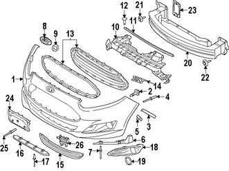 Foto de Soporte de cubierta de parachoques Original para Ford Fiesta Marca FORD Nmero de Parte AE8Z17E857A