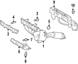 Foto de Mltiple de Escape con Convertidor Cataltico Original para Ford Fiesta Marca FORD Nmero de Parte AE8Z5G232A