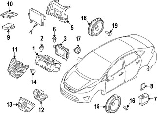 Foto de Unidad de Control de Radio Original para Ford Fiesta 2014 2015 2016 Marca FORD Nmero de Parte D2BZ18C869E