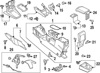 Foto de Consola Central Original para Ford Fiesta 2014 2015 2016 2017 Marca FORD Nmero de Parte D2BZ58045A36BD