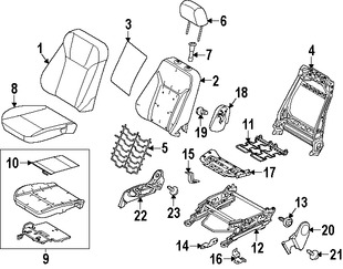 Foto de Cojin de respaldo de Asiento Original para Ford Fiesta 2015 2016 2017 Marca FORD Nmero de Parte D2BZ5464810E