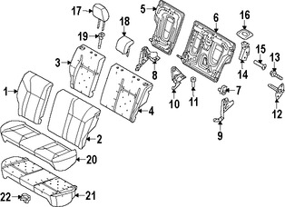 Foto de Cojin de respaldo de Asiento Original para Ford Fiesta Marca FORD Nmero de Parte BE8Z5466800B