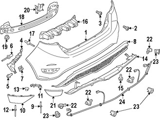 Foto de Barra de impacto de parachoque Original para Ford Fiesta Marca FORD Nmero de Parte AE8Z17906B