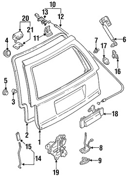 Foto de Manilla Puerta Trasera Original para Ford Escort Mercury Tracer Marca FORD Nmero de Parte F4CZ74430A70A