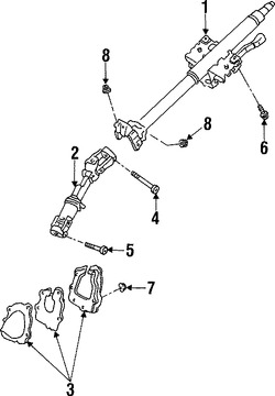 Foto de Cardn de Eje de Columna Direccin Original para Ford Escort Mercury Tracer Marca FORD Nmero de Parte F8CZ3A525AA