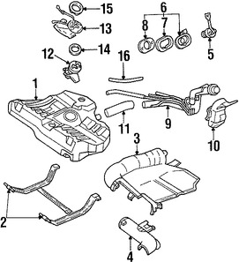 Foto de Unidad Emisora del Tanque de Combustible Original para Ford Escort Mercury Tracer Marca FORD Nmero de Parte F8CZ9275BA