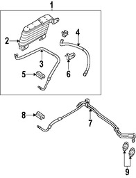 Foto de Manguera de Enfriado de Aceite Transmisin Automtica Original para Ford Explorer 2006 Ford Explorer Sport Trac 2007 Mercury Mountaineer 2006 Marca FORD Parte #6L2Z7B028C